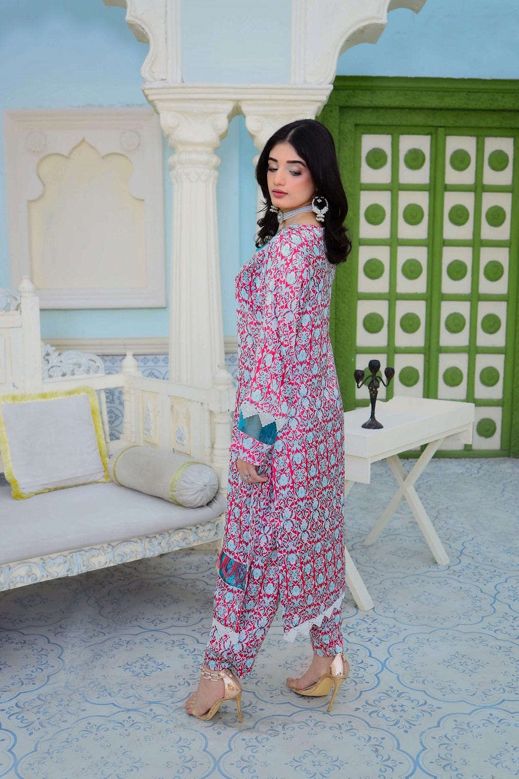Floral Printed (DAS-0012) Stitched 2Pc - Maherposh