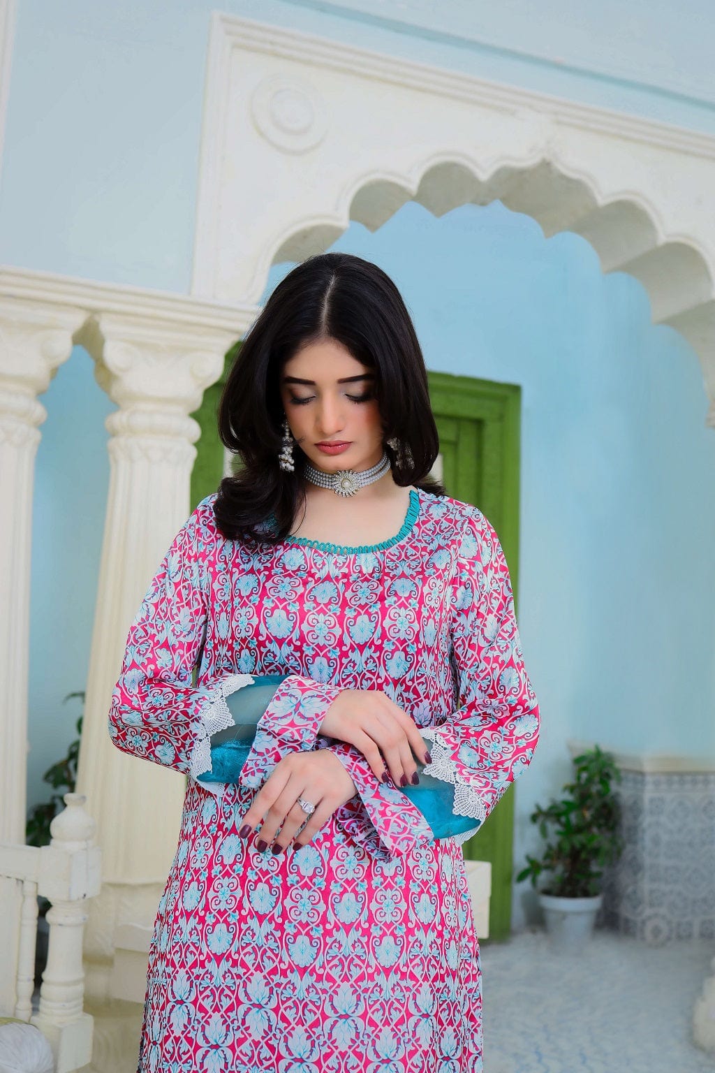 Floral Printed (DAS-0012) Stitched 2Pc - Maherposh