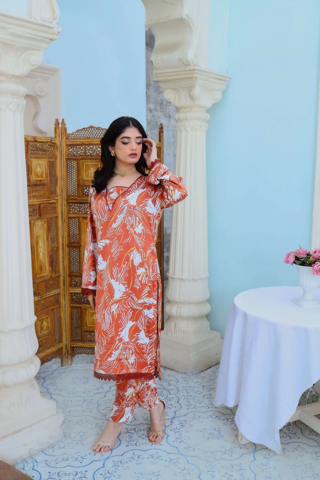 Floral Printed (DAS-0016) Stitched 2Pc - Maherposh