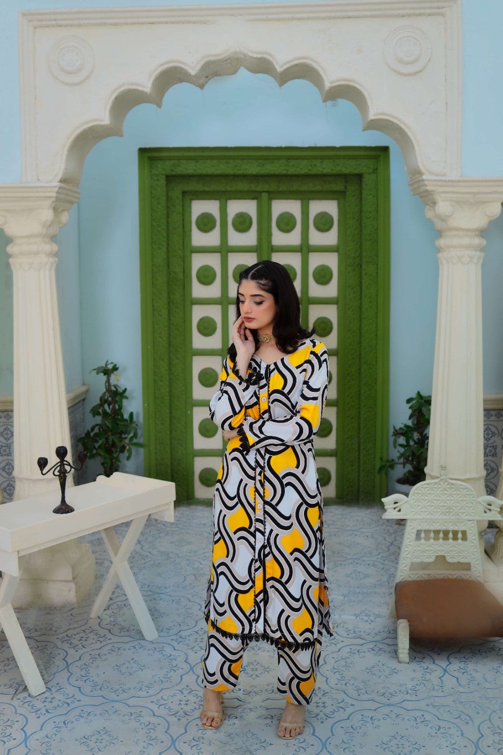 Floral Printed (DAS-0018) Stitched 2Pc - Maherposh