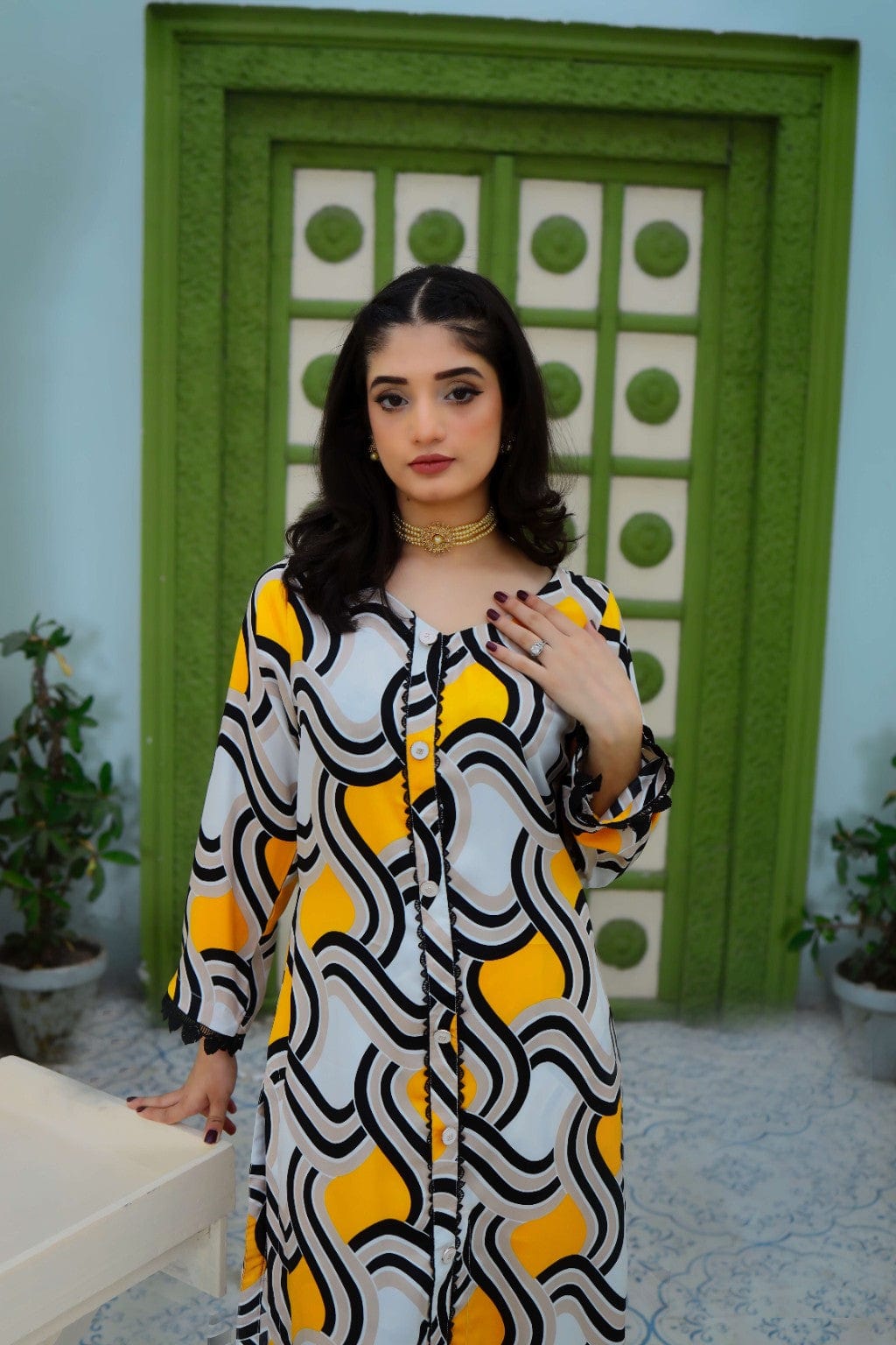 Floral Printed (DAS-0018) Stitched 2Pc - Maherposh