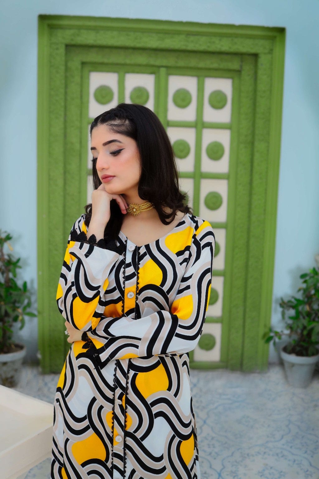 Floral Printed (DAS-0018) Stitched 2Pc - Maherposh