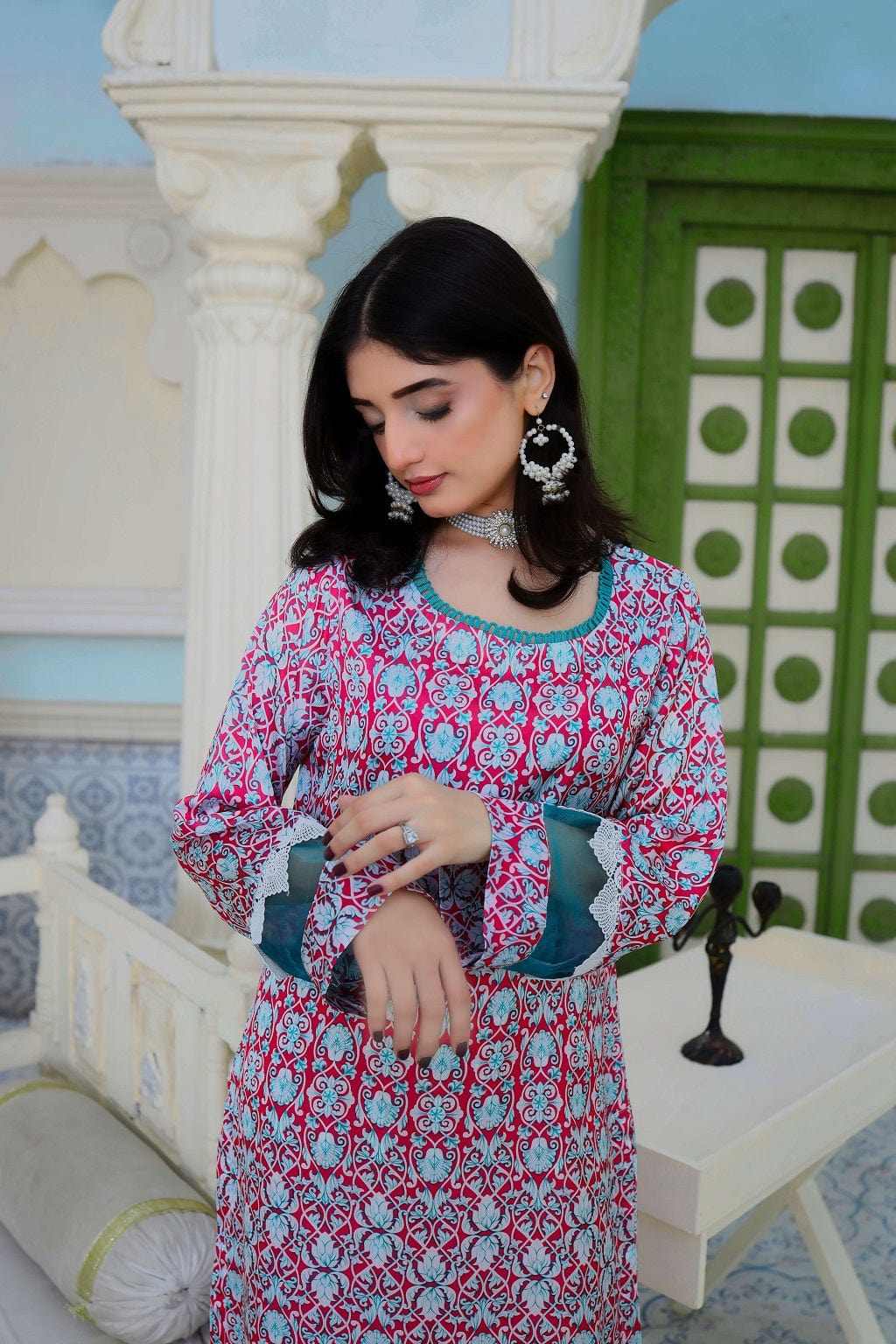 Floral Printed (DAS-0012) Stitched 2Pc - Maherposh